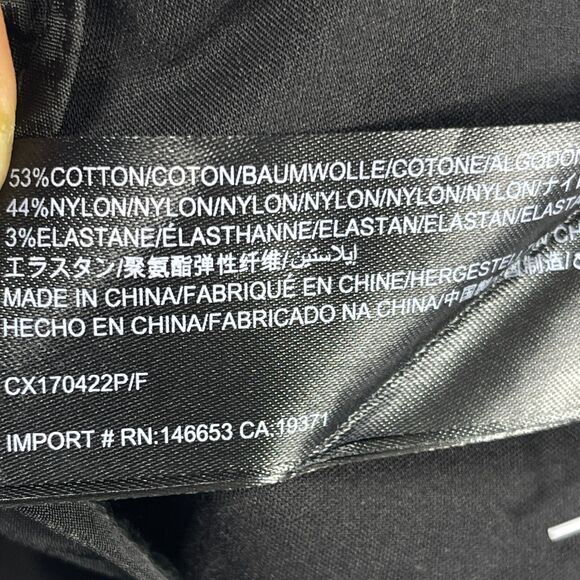 C/MEO Collective Flared Pants Womens Medium Black Cotton Ruffle Trim Cropped - Picture 12 of 16